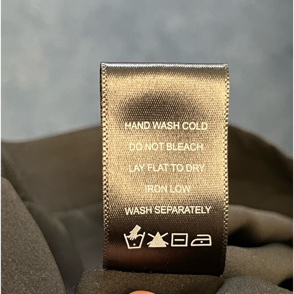 Michael Costello x REVOLVE Irina Pant Wide Leg High Waist Black Chiffon Lined XS - Picture 13 of 13